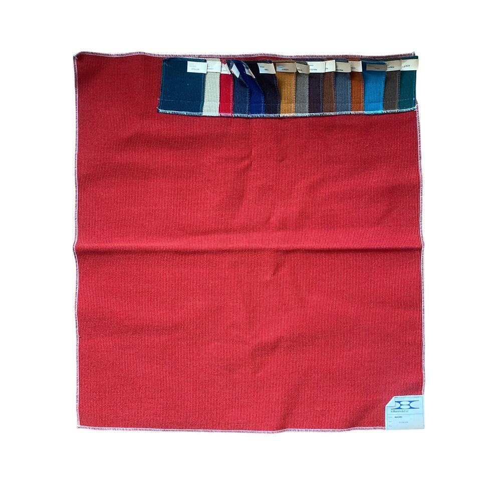 S.Harris "Marlboro" paprika fabric vintage swatch 26” x 28” heavy weight